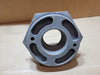 Gray Plastic Threaded Tank Bulkhead Fittings with Nuts and Gaskets - Lot of 6