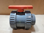 CHEMKOR Super Bloc 4" PVC True Union Ball Valve - Missing One Socket End Connector