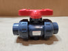 ASAHI AV 21A010VC 1" PVC True Union Ball Valve FKM Seals Socket/Threaded ANSI