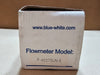 BLUE WHITE F-40375LN-8 Inline Flowmeter, 0.1-1 GPM, 1/2 in FNPT