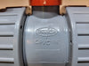 CHEMKOR 32909011 Super Bloc 1-1/2" CPVC True Union Ball Valve - Viton - Socket/ThreadedChemkor Super Bloc 1-1/2" CPVC true-union ball valve with manual handle, Viton O-rings and Teflon seals as specified on the packaging label. Includes the pictured valve assembl