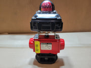 CHEMLINE PLASTIC PASW Spring-Return Pneumatic Actuator - 80 PSI, NC, Rotork YT-850M Limit Switch