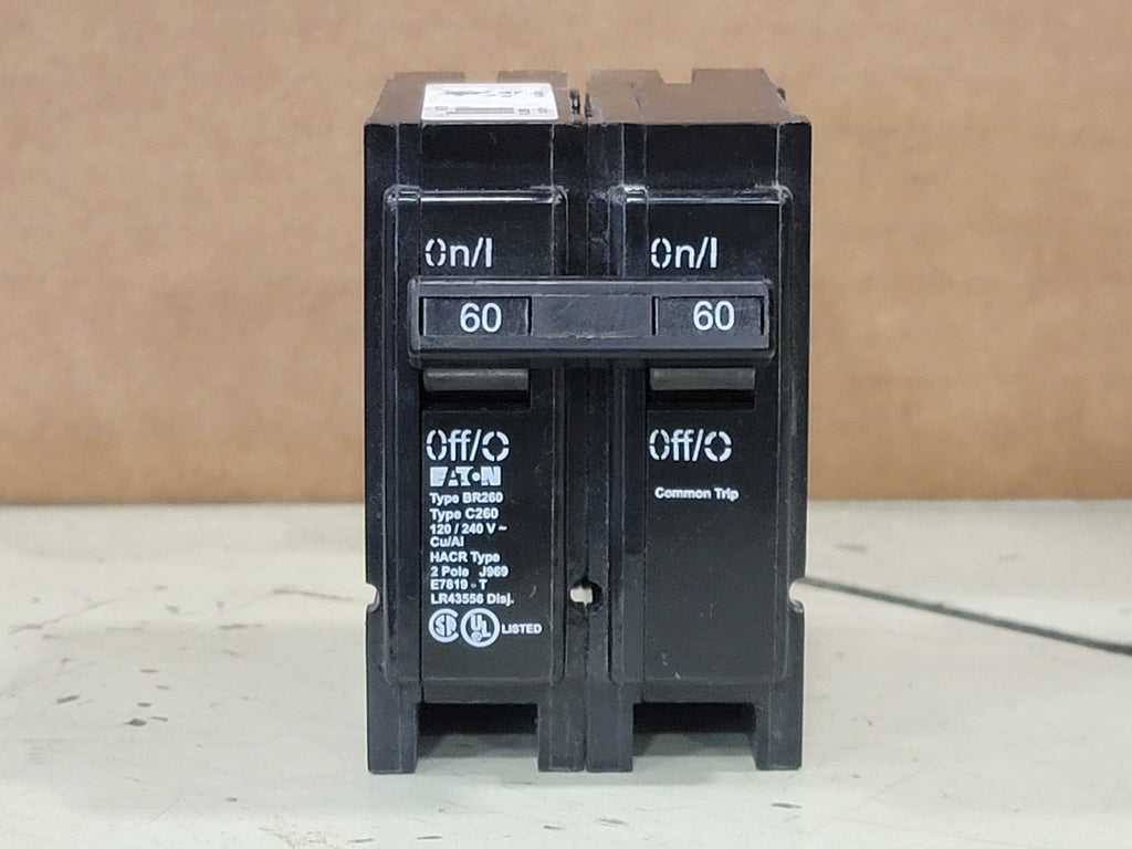 EATON 60 Amp, 2 Pole, 120/240 Volts Circuit Breaker BR260