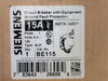 SIEMENS 15 Amp, 1 Pole, 120 volts Circuit Breaker BE115