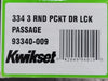 KWIKSET 334 3 Round Pocket Door Lock Passage 93340-009
