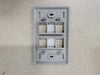 PANDUIT 1-Gang Vertical Faceplate with Labels, 4-Port NKF4S (Box of 10)