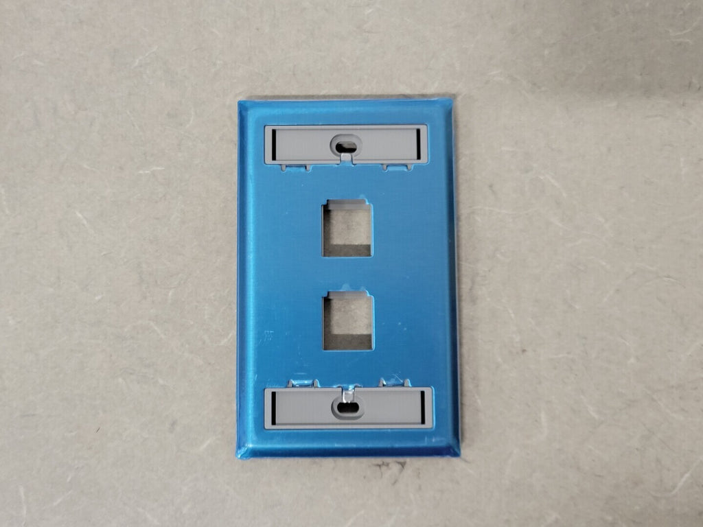 PANDUIT 1-Gang Vertical Faceplate with Labels, 2-Port NKF2S (Box of 10)