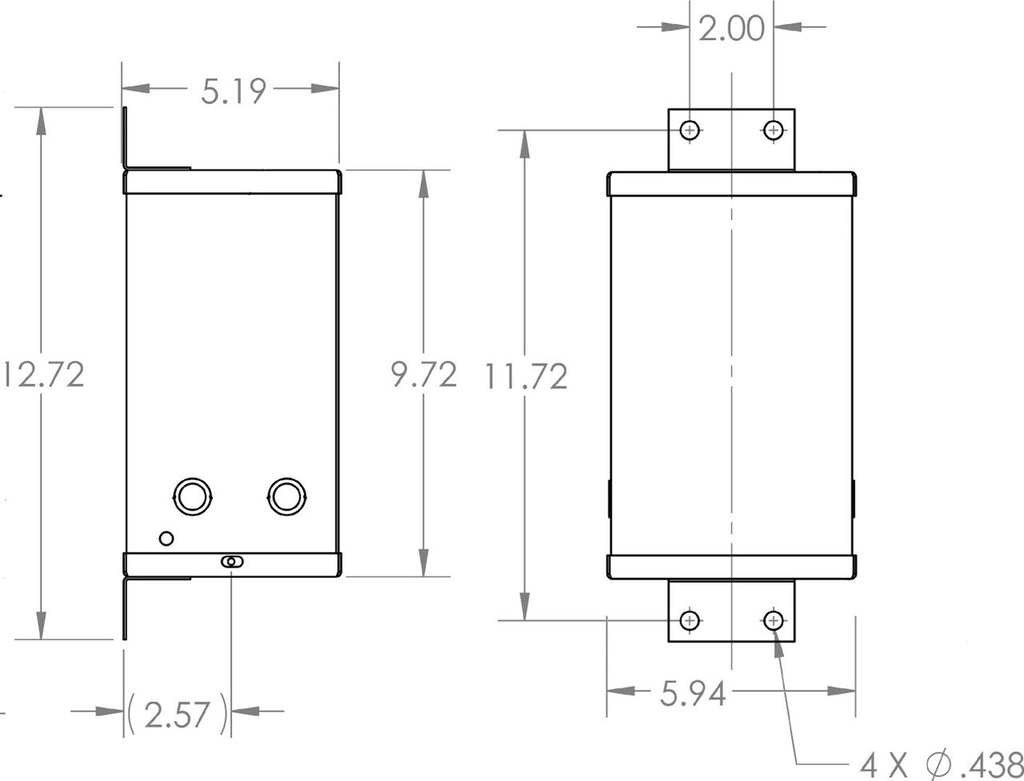 BEAVER 5 kVA Auto Transformer, 240/230/220/208 volts EER5KH8C