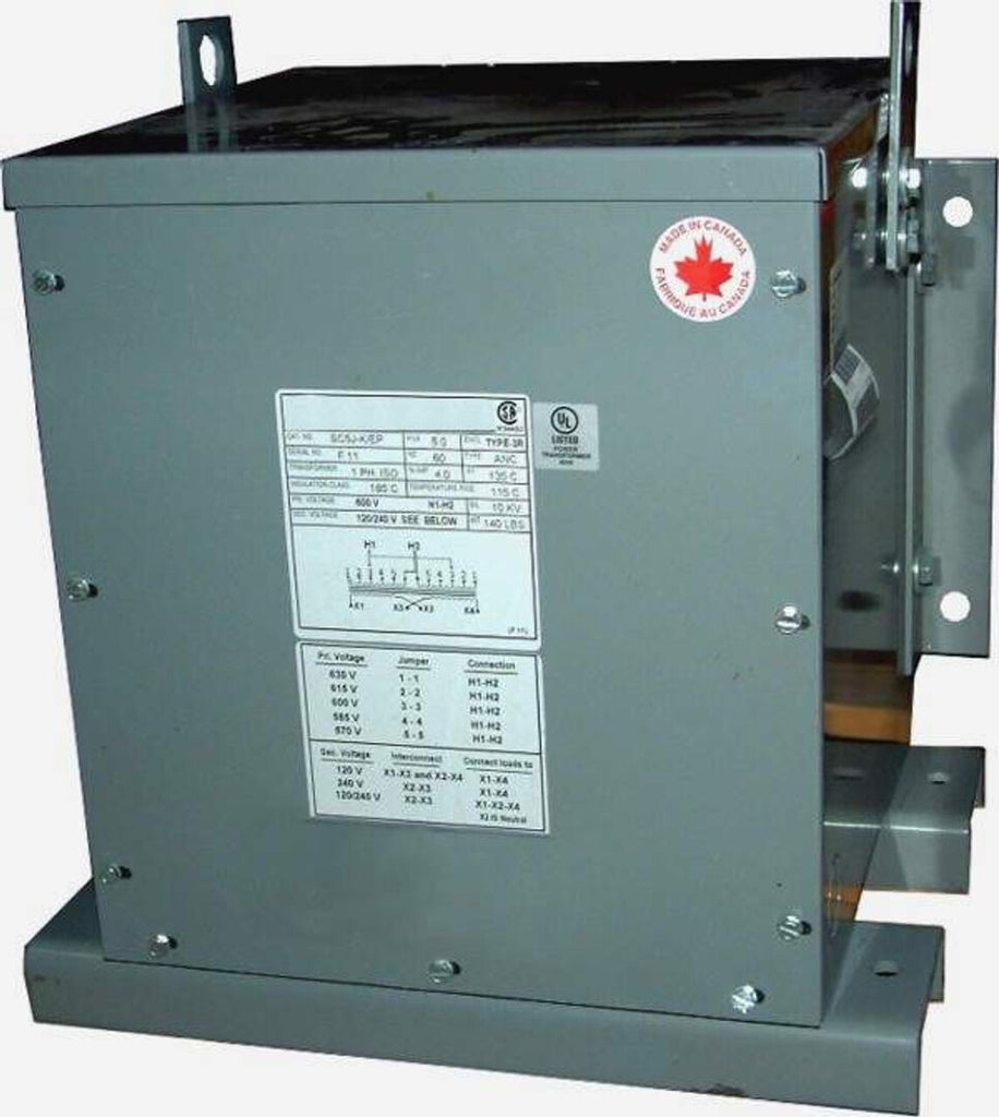 BEAVER 3 kVA Isolation Transformer, 600 pri. volts, 120/240 sec. volts SER3T-G8C