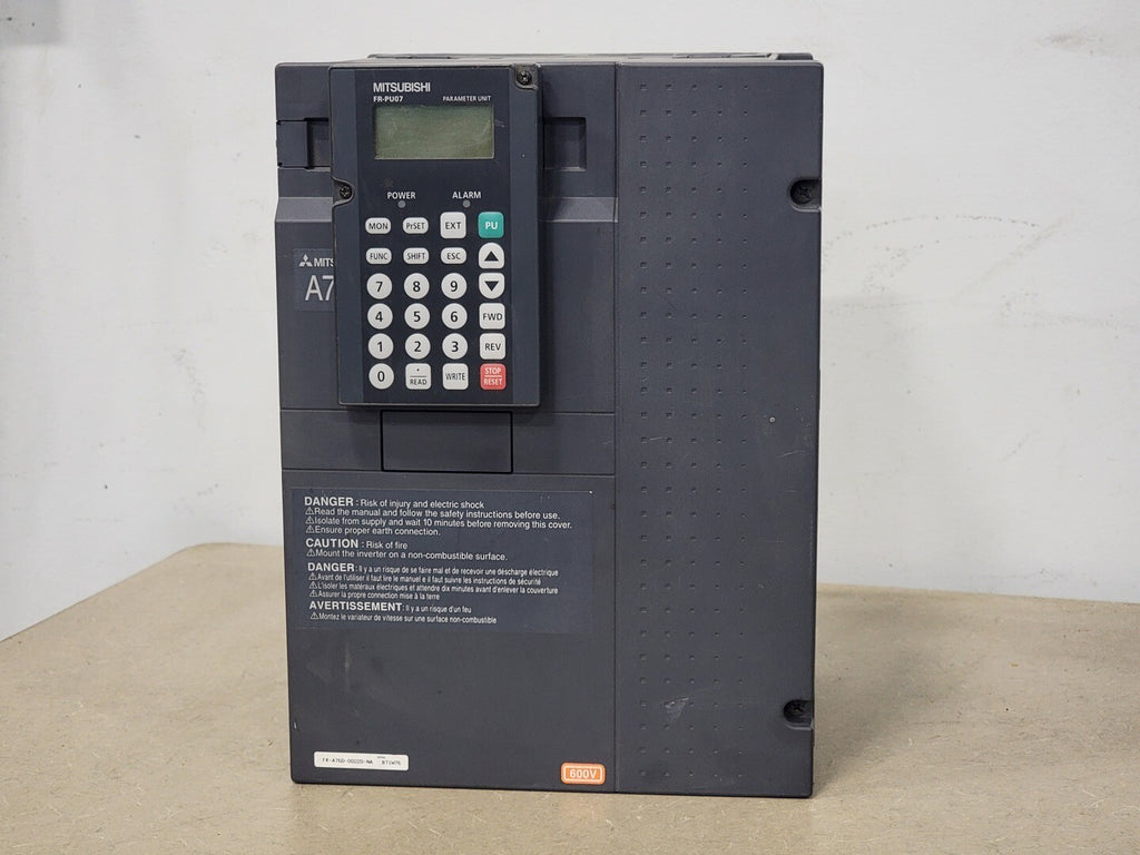 MITSUBISHI ELECTRIC CORPORATION 20 hp, 600 Volts, 3-Phase Variable Frequency Inverter Drive FR-A760-00220-NA