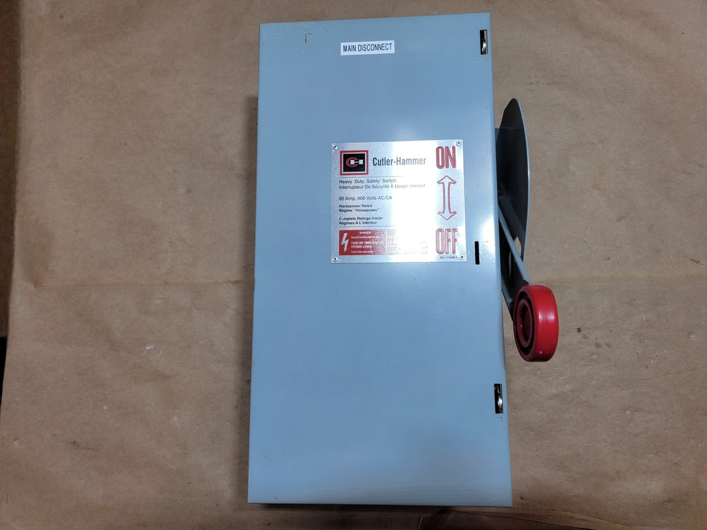 CUTLER-HAMMER 60 Amp, 600 Volts Fusible Disconnect Safety Switch 1HD362