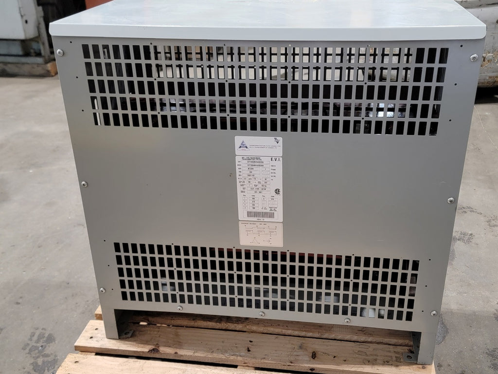 E.V.I 45 kVA, Pri 600V, Sec 208Y/120V Transformer CDTC0045VHA6XXBA