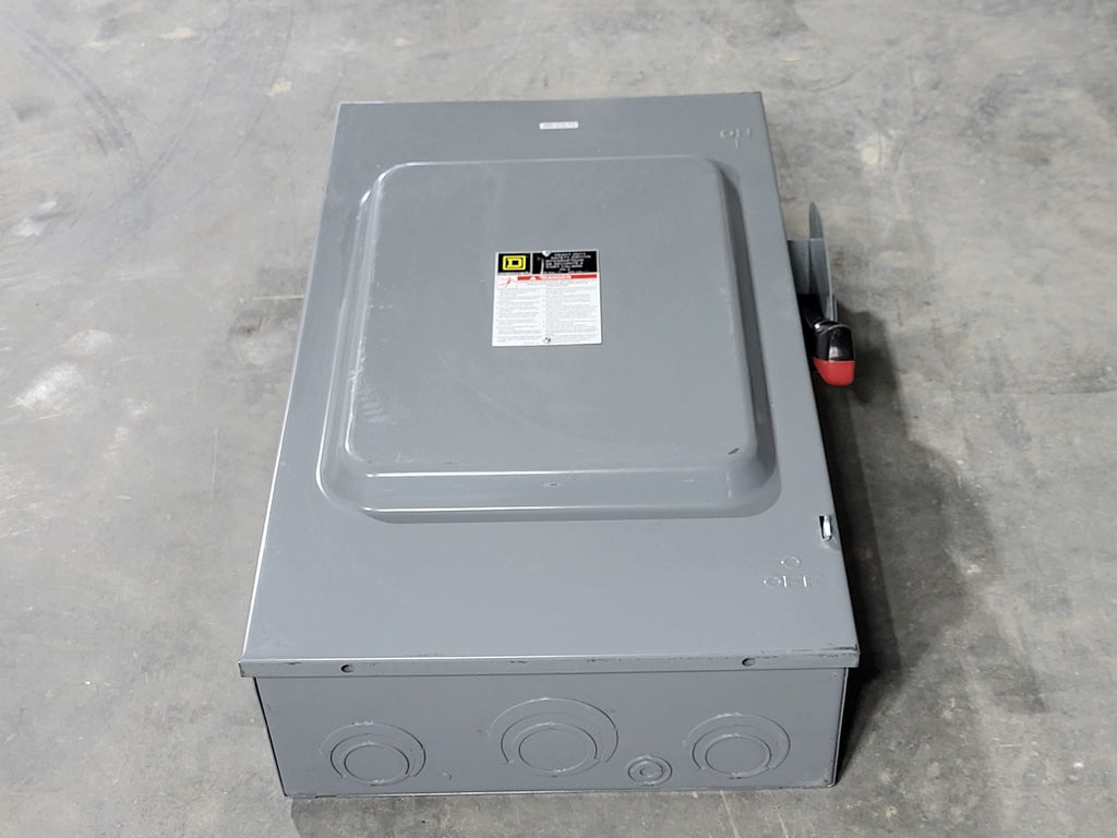 SQUARE D 200 Amp, 3 Pole, 600 Volt Fusible Heavy Duty Safety Switch Disconnect CH364