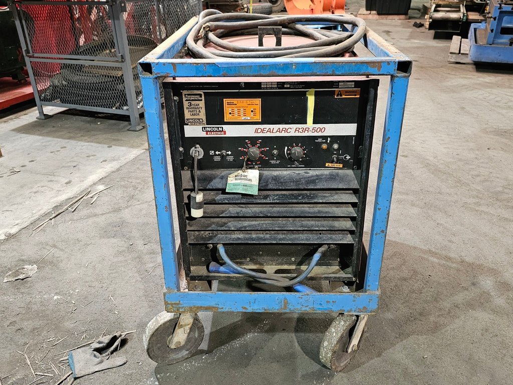 LINCOLN ELECTRIC Arc Welder IDEALARC R3R-500 on cart
