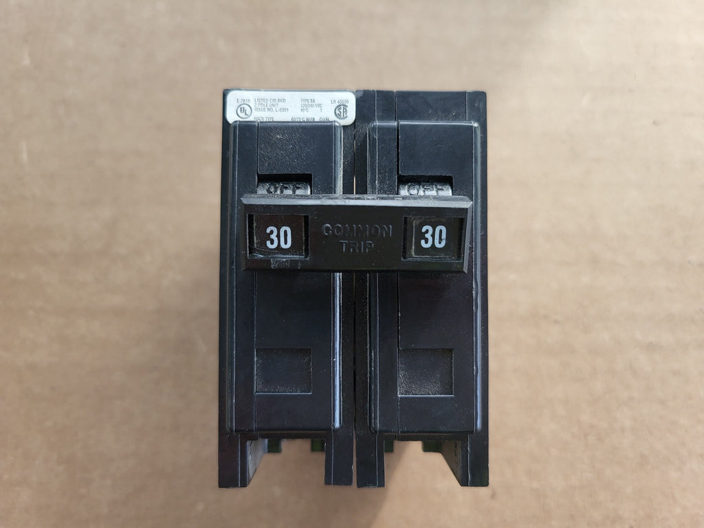 CUTLER-HAMMER 30 Amp, 2 Pole, 120/240 Volts Circuit Breaker Type BA