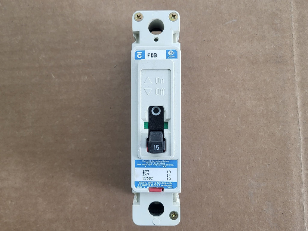 CUTLER-HAMMER 15 Amp 1 Pole 347 Volts Circuit Breaker FDB1015