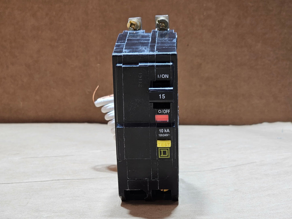SQUARE D 15 Amp 2 Pole 120/240 Volts GFCI Circuit Breaker QOB215GFI