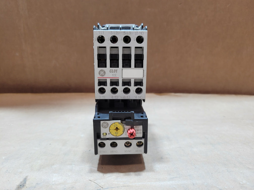 GENERAL ELECTRIC 25 Amp, 3 Pole, 1NO Contactor CL01A310T with Overload Relay RT1M