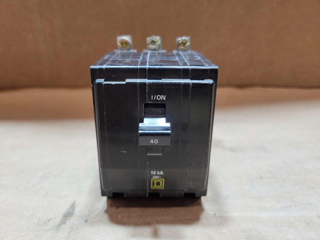 SQUARE D 40 Amp, 3 Pole, 240 Volts Circuit Breaker QOB340