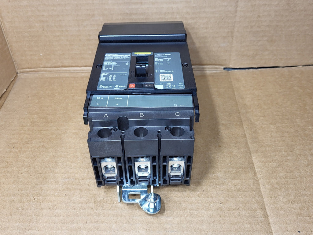 SCHNEIDER ELECTRIC 15 Amp, 3 Pole, 600 Volt Circuit Breaker HJA36015