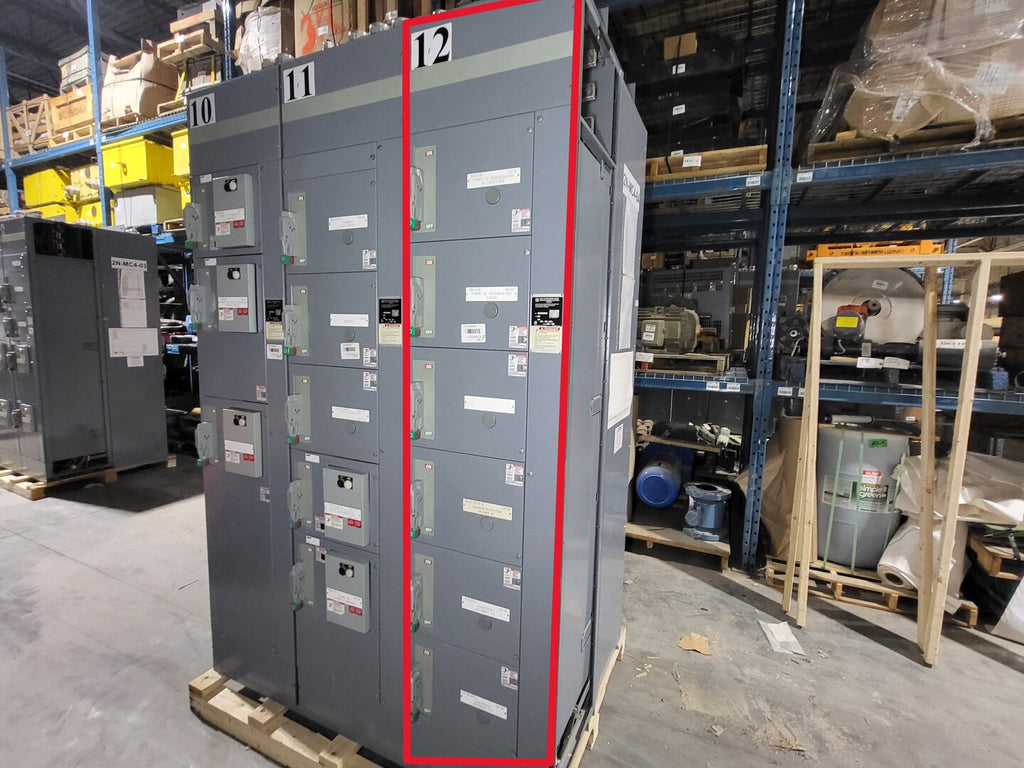 SQUARE D Model 6 Motor Control Center MCC Section, 600V, 3PH, 1200A Bus