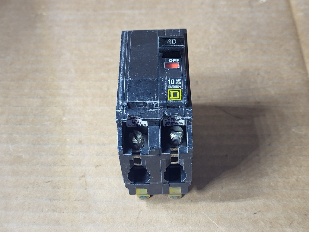 SQUARE D 40 Amp, 2 Pole, 120/240 Volt Circuit Breaker QO240