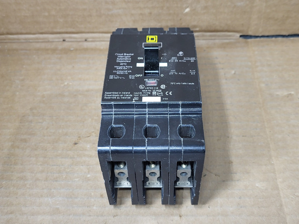SQUARE D 20 Amp, 3 Pole, 480 Volt Circuit Breaker EDB34020