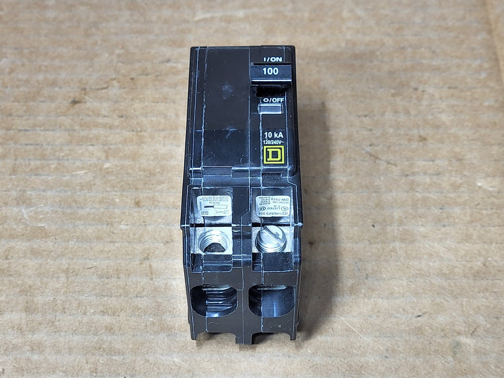 SQUARE D 100 Amp, 2 Pole, 240 Volt Circuit Breaker QO2100