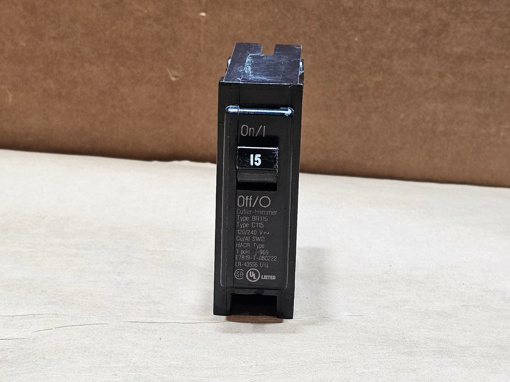 CUTLER-HAMMER 15 Amp, 1 Pole, 120/240 Volts Circuit Breaker BR115