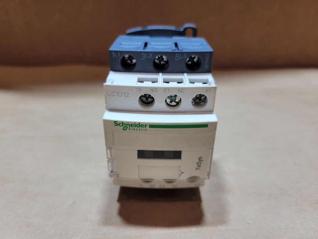 SCHNEIDER 25A, 10HP, 600V Contactor LC1D12