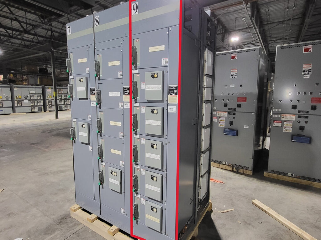 SQUARE D Model 6 Motor Control Center MCC Section, 600V, 3PH, 1200A Bus