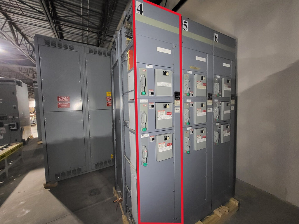 SQUARE D Model 6 Motor Control Center MCC Section, 600V, 3PH, 1200A Bus