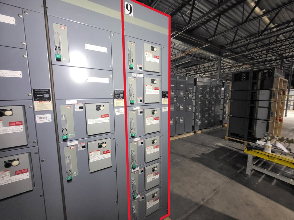 SQUARE D Model 6 Motor Control Center MCC Section, 600V, 3PH, 1200A Bus