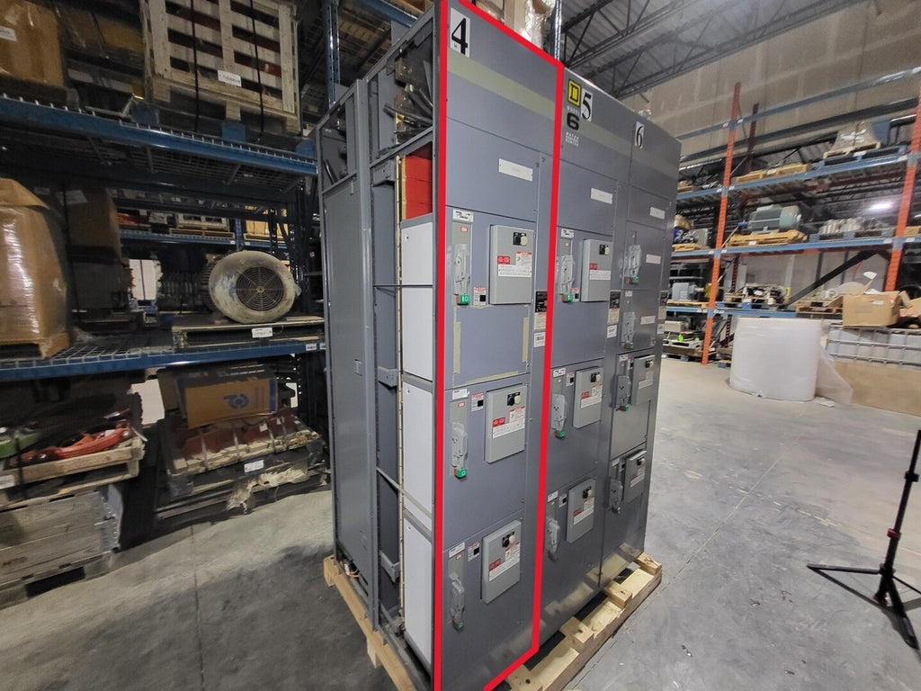 SQUARE D Model 6 Motor Control Center MCC Section, 600V, 3PH, 1200A Bus