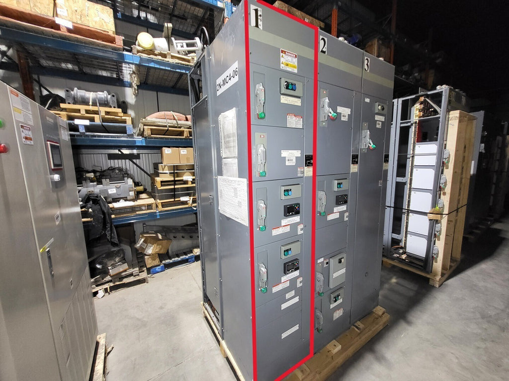 SQUARE D Model 6 Motor Control Center MCC Section, 600V, 3PH, 1200A Bus