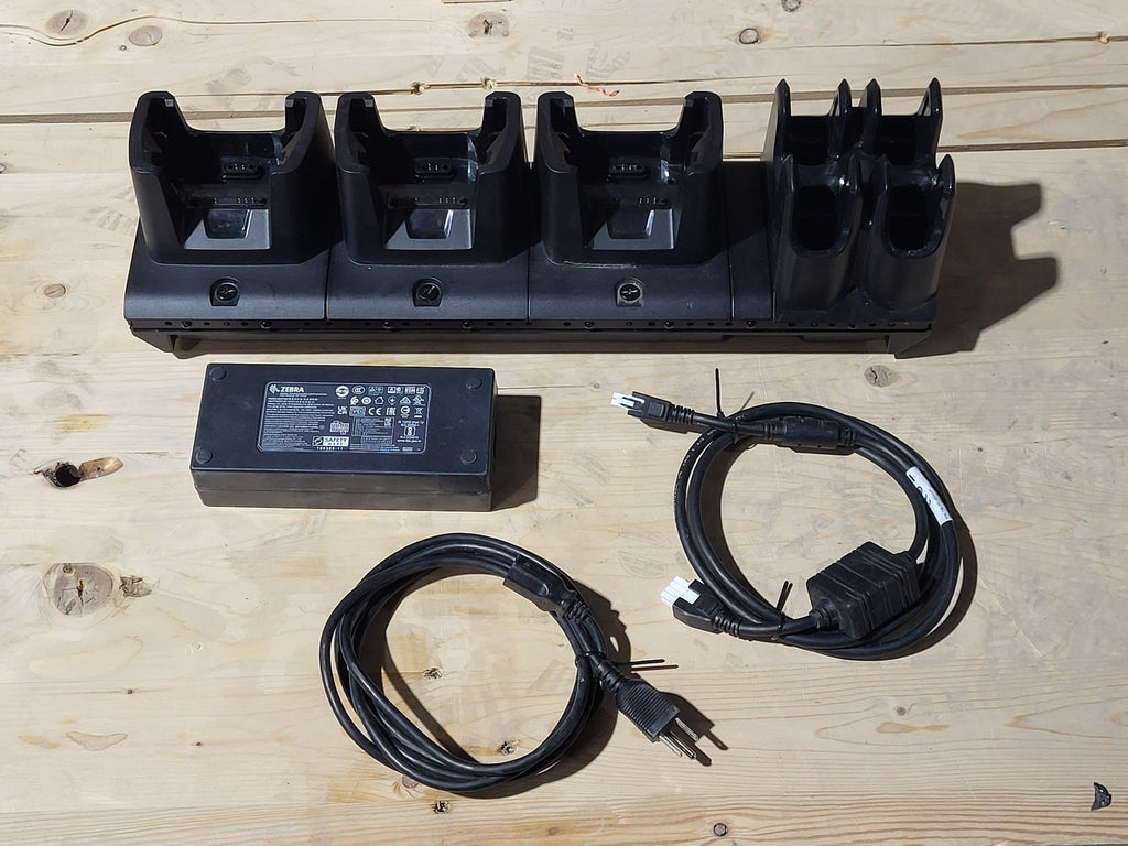 ZEBRA 3-Slot Share CradleCharger CRD3S4T-RFD49 w/ Battery Charging Slots