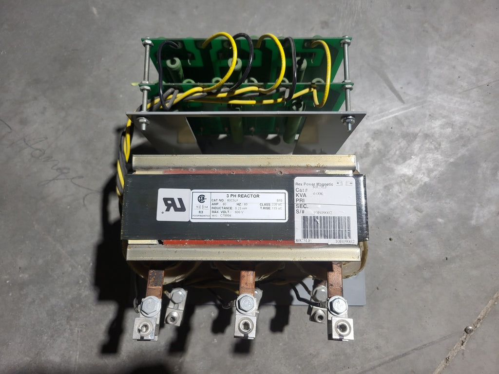 REX POWER MAGNETICS 80 Amp, 600 V, 3-Phase Reactor 80C5LF
