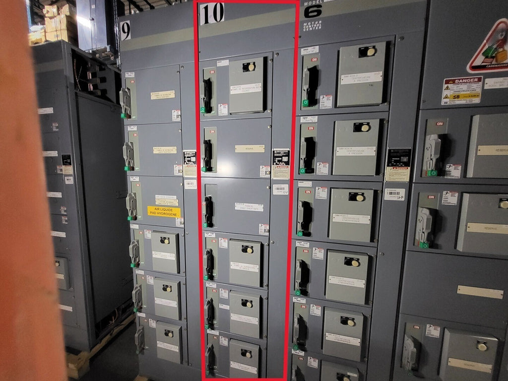 SQUARE D Model 6 Motor Control Center MCC Section, 600V, 3PH, 1200A Bus