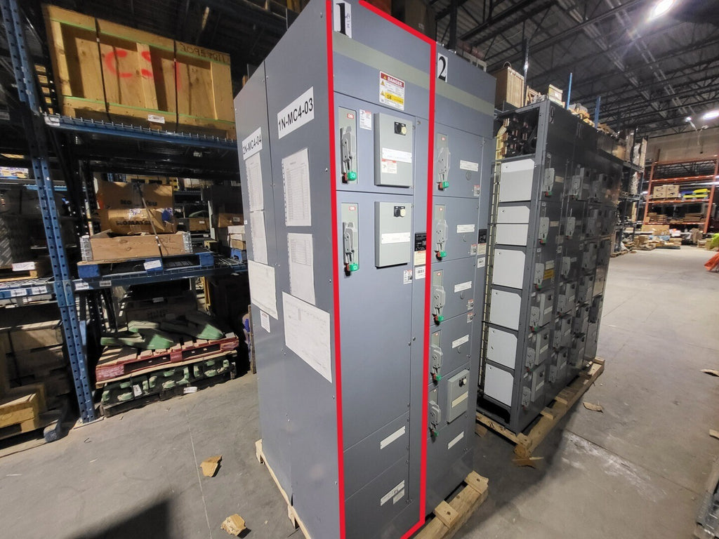 SQUARE D Model 6 Motor Control Center MCC Section, 600V, 3PH, 1200A Bus