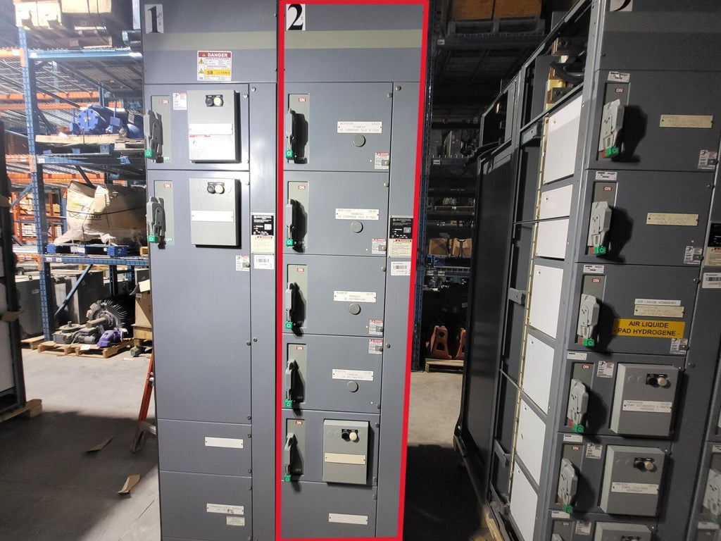 SQUARE D Model 6 Motor Control Center MCC Section, 600V, 3PH, 1200A Bus