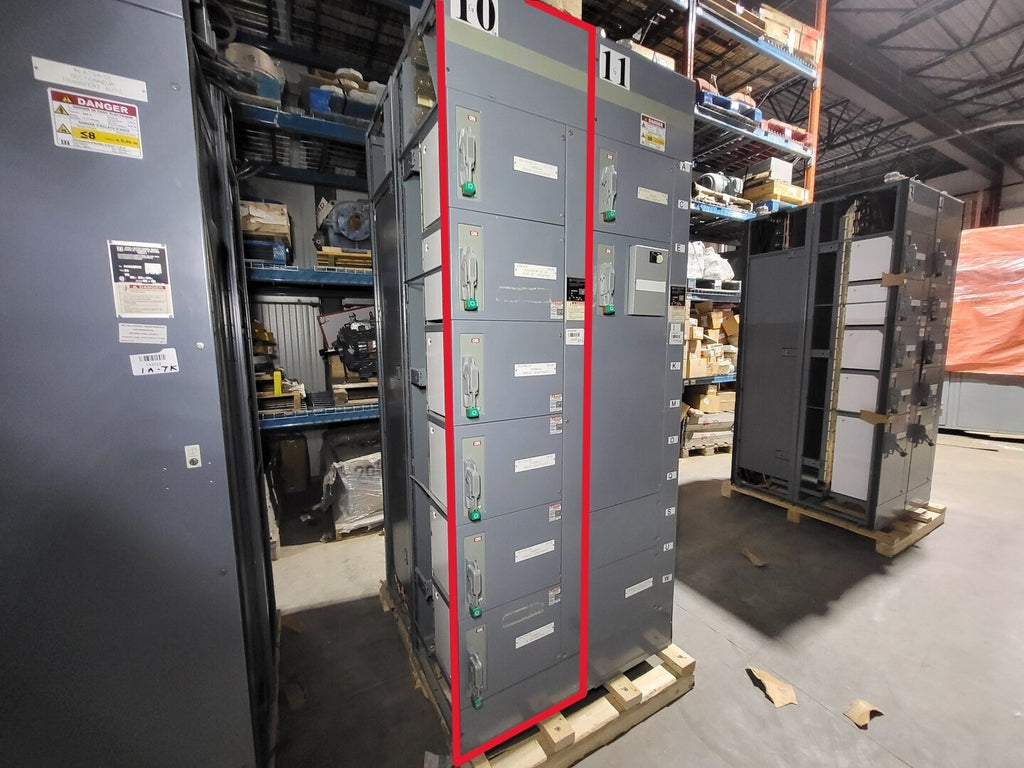 SQUARE D Model 6 Motor Control Center MCC Section, 600V, 3PH, 1200A Bus