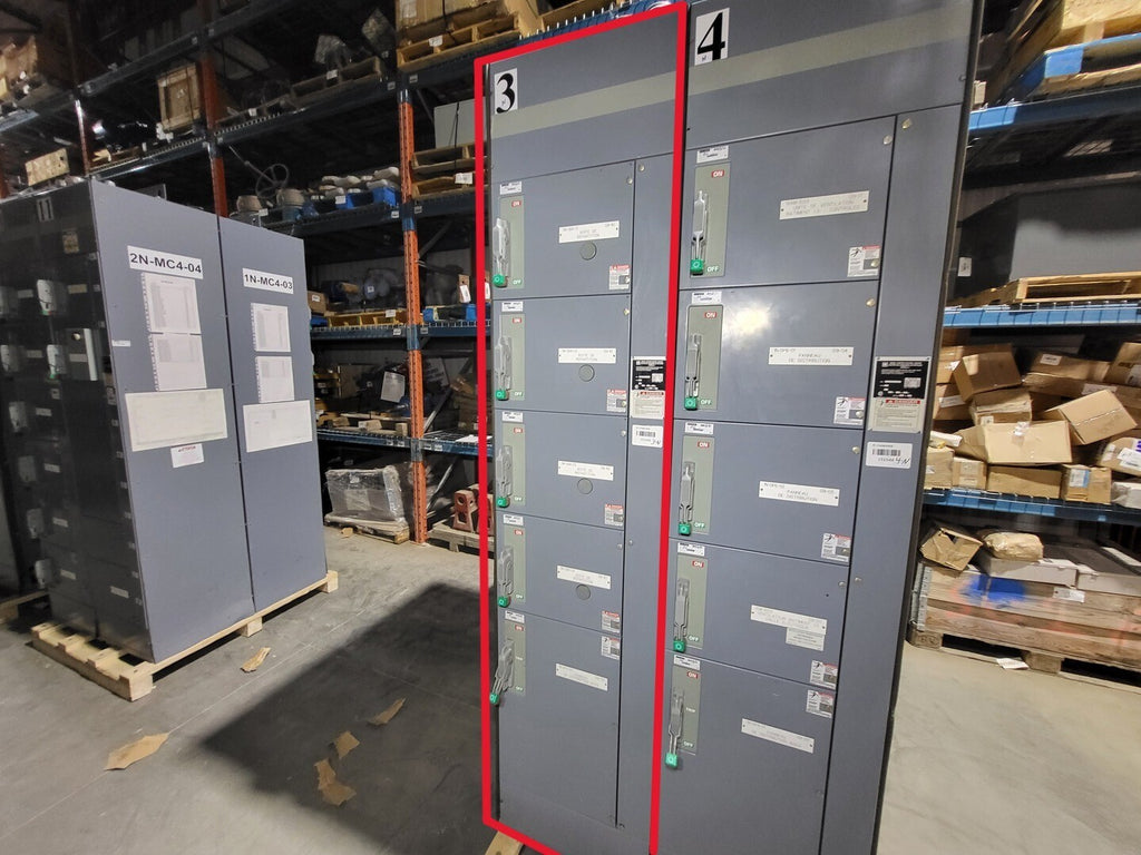 SQUARE D Model 6 Motor Control Center MCC Section, 600V, 3PH, 1200A Bus