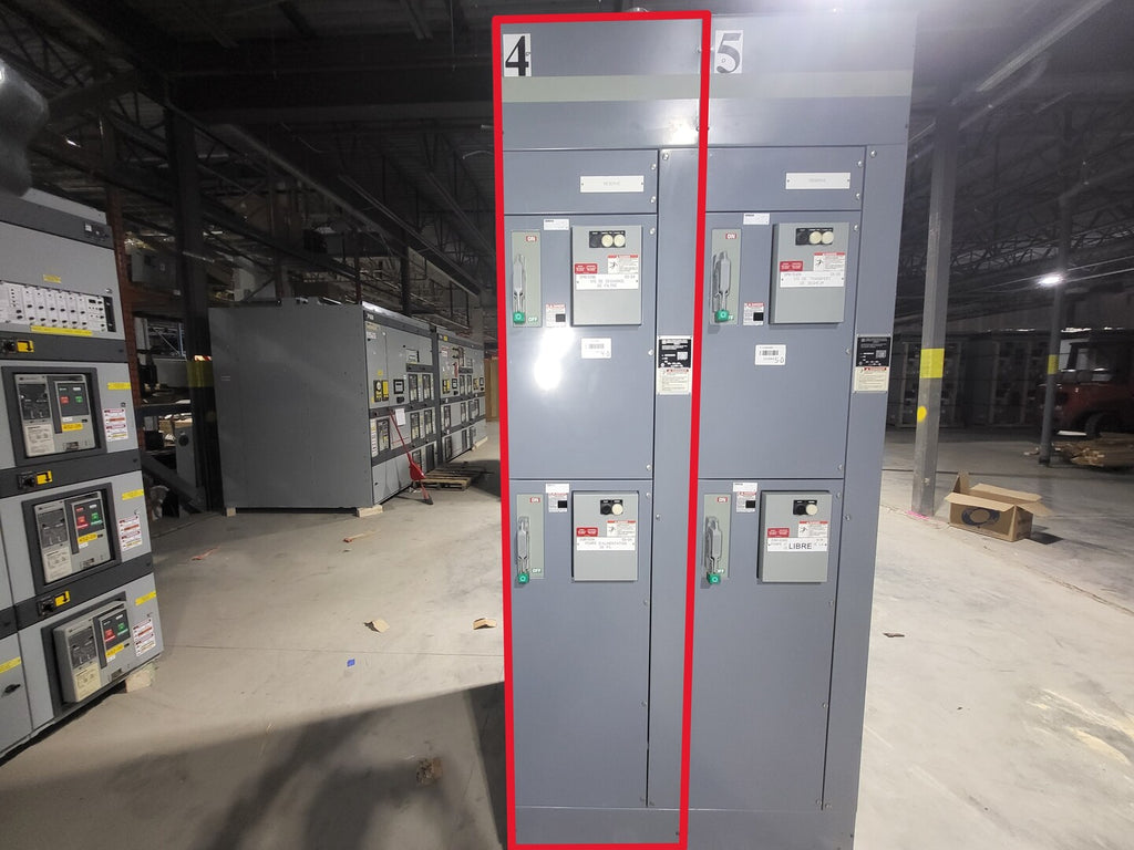SQUARE D Model 6 Motor Control Center MCC Section, 600V, 3PH, 1200A Bus