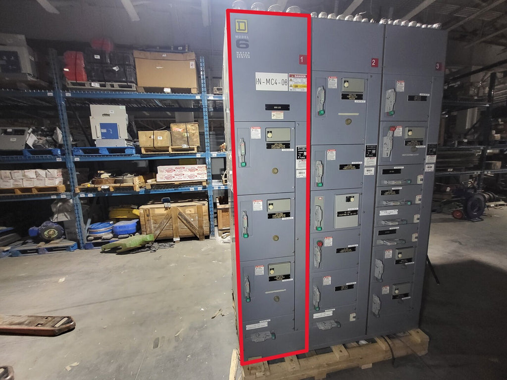 SQUARE D Model 6 Motor Control Center MCC Section, 600V, 3PH, 1200A Bus