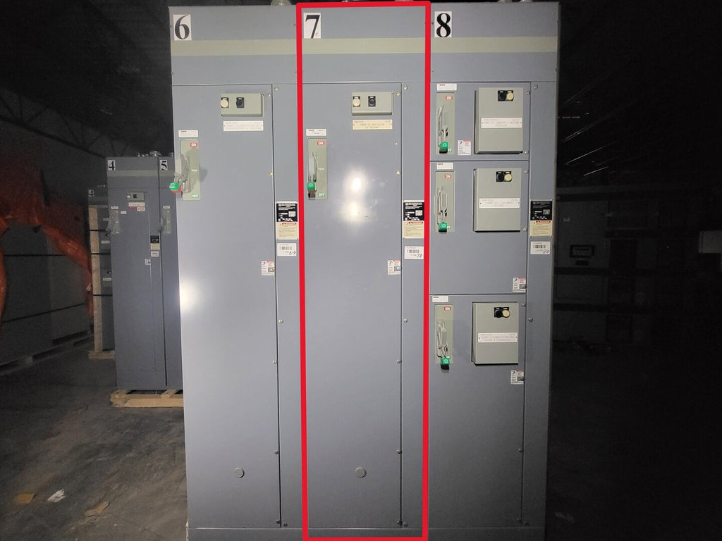 SQUARE D Model 6 Motor Control Center MCC Section, 600V, 3PH, 1200A Bus