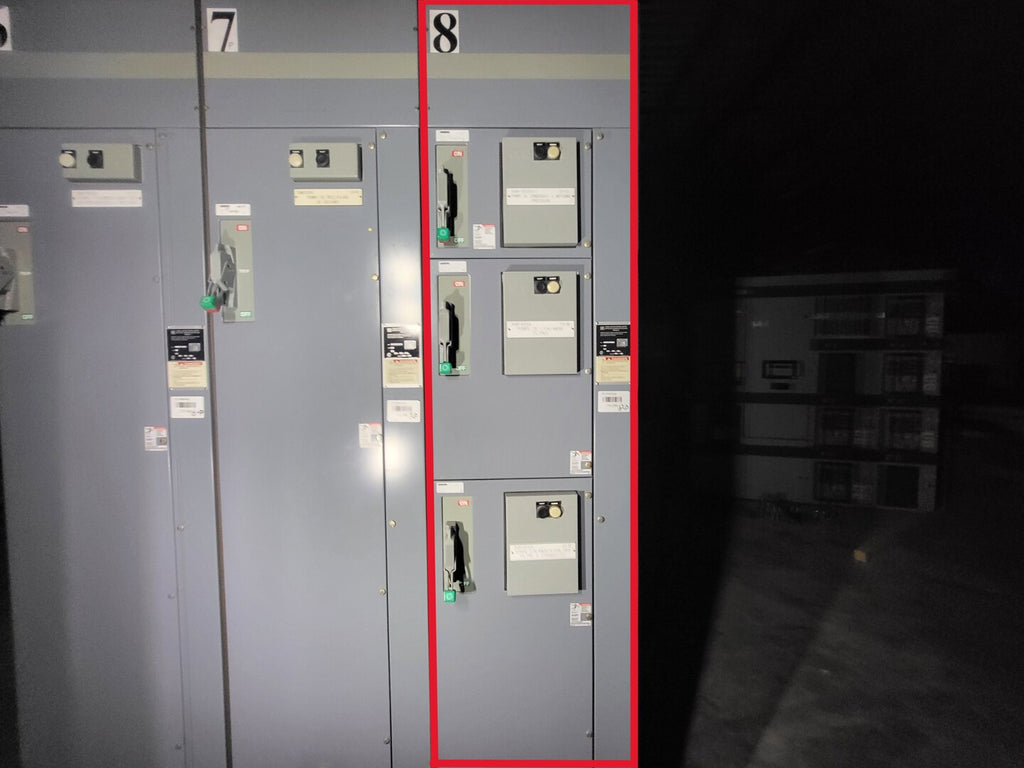 SQUARE D Model 6 Motor Control Center MCC Section, 600V, 3PH, 1200A Bus