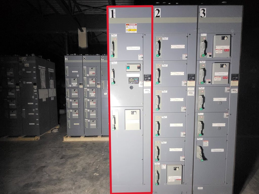 SQUARE D Model 6 Motor Control Center MCC Section, 600V, 3PH, 1200A Bus