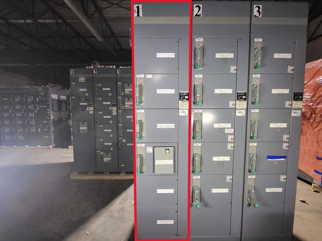 SQUARE D Model 6 Motor Control Center MCC Section, 600V, 3PH, 1200A Bus