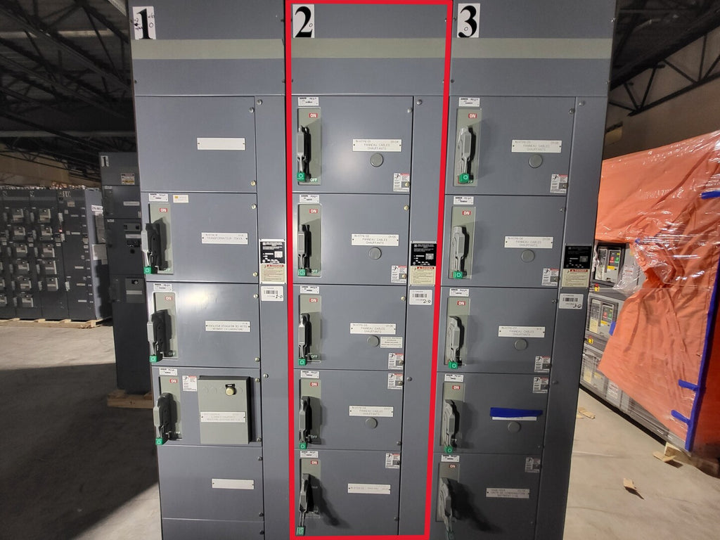 SQUARE D Model 6 Motor Control Center MCC Section, 600V, 3PH, 1200A Bus