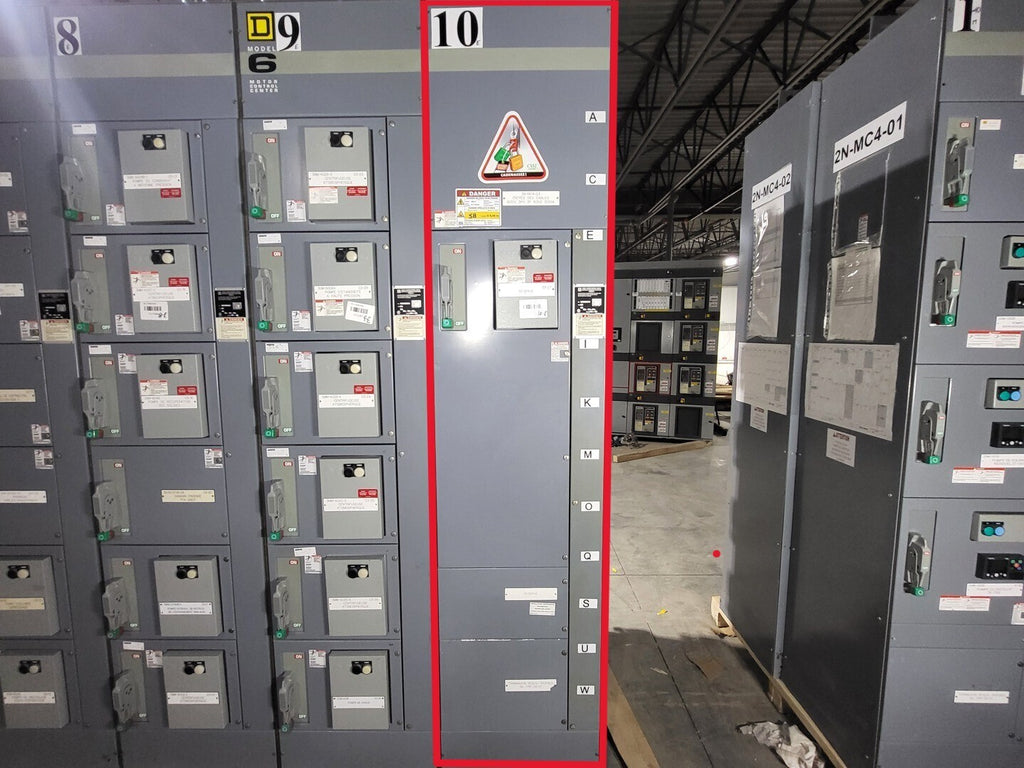 SQUARE D Model 6 Motor Control Center MCC Section, 600V, 3PH, 1200A Bus